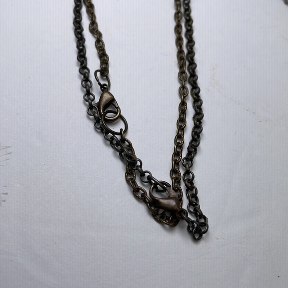 Pair of Antique Brass Style Long Necklaces - Picture 6 of 9